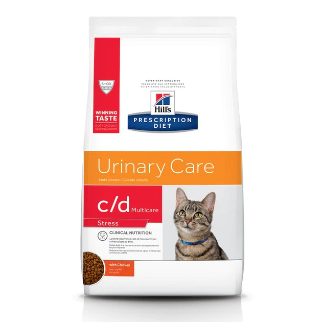 Hill's Prescription Diet c/d Multicare Stress Urinary Care with Chicken Dry Cat Food 3 Hill's Prescription Diet c/d Multicare Stress Urinary Care with Chicken Dry Cat Food