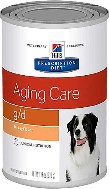 Hill's Prescription Diet g/d Aging Care Turkey Flavor Wet Senior Dog Food 3 Hill's Prescription Diet g/d Aging Care Turkey Flavor Wet Senior Dog Food