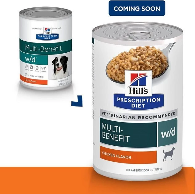 Hill's Prescription Diet w/d Multi-Benefit with Chicken Wet Dog Food 4 Hill's Prescription Diet w/d Multi-Benefit with Chicken Wet Dog Food - Image 2