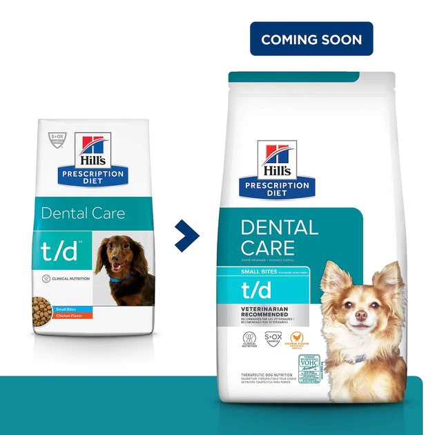 Hill's Prescription Diet t/d Dental Care Small Bites Chicken Flavor Dry Dog Food 4 Hill's Prescription Diet t/d Dental Care Small Bites Chicken Flavor Dry Dog Food - Image 2