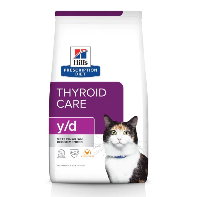 Hill's Prescription Diet y/d Thyroid Care Original Flavor Dry Cat Food 3 Hill's Prescription Diet y/d Thyroid Care Original Flavor Dry Cat Food