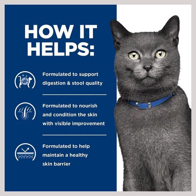 Hill's Prescription Diet d/d Skin/Food Sensitivities Duck & Green Pea Dry Cat Food 7 Hill's Prescription Diet d/d Skin/Food Sensitivities Duck & Green Pea Dry Cat Food - Image 5